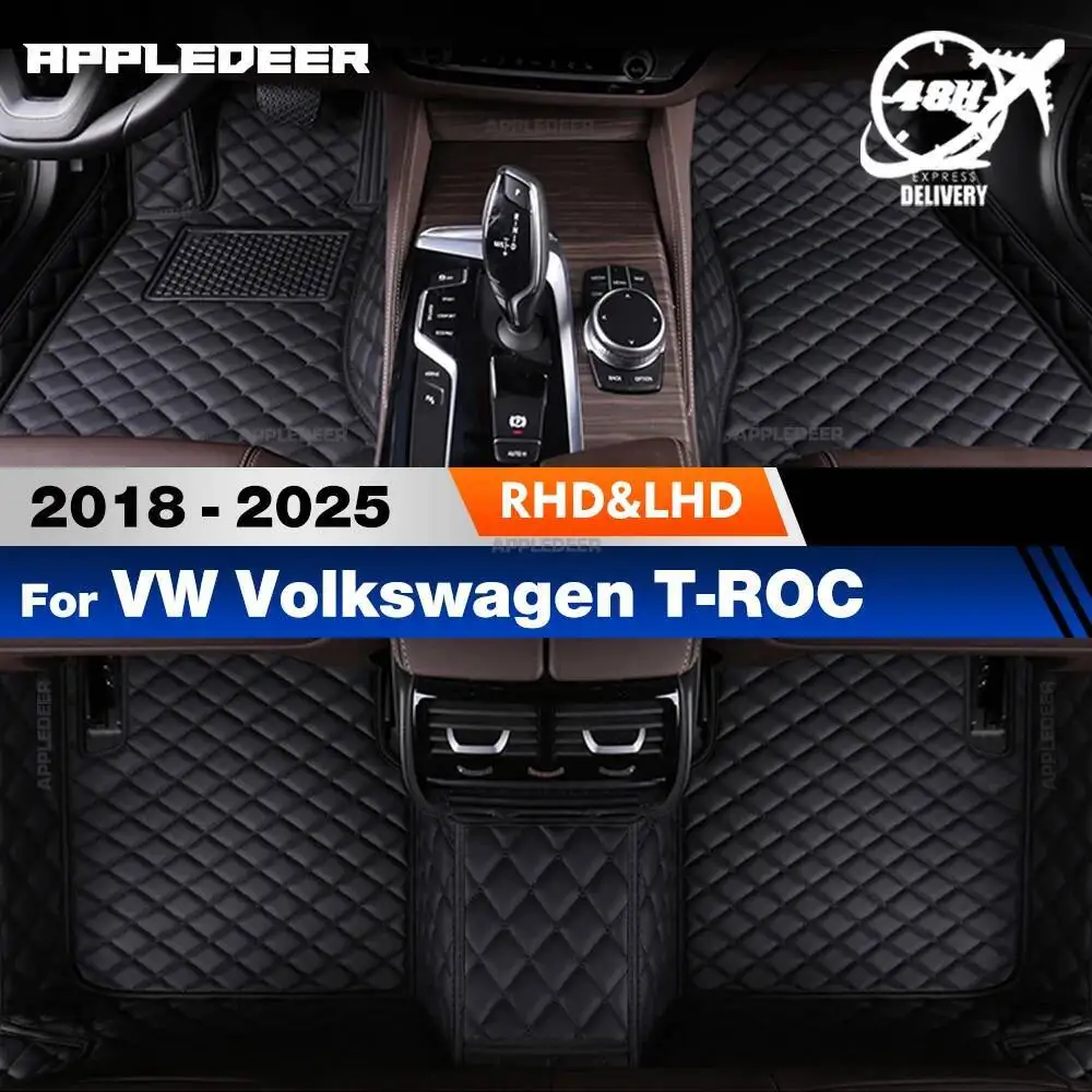 

Для VW Volkswagen T-ROC 2018 2019 2020 2021 2022 2023 2024 2025 автомобильные коврики на заказ ковер чехол аксессуары для интерьера