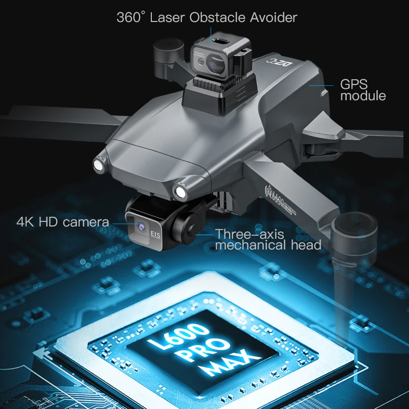 L600 PRO MAX/PRO GPS Drone 4K Professional HD Camera 3-Axis Gimbal 5G FPV Brushless Optional Avoiding Obstacle Dron Quadcopter