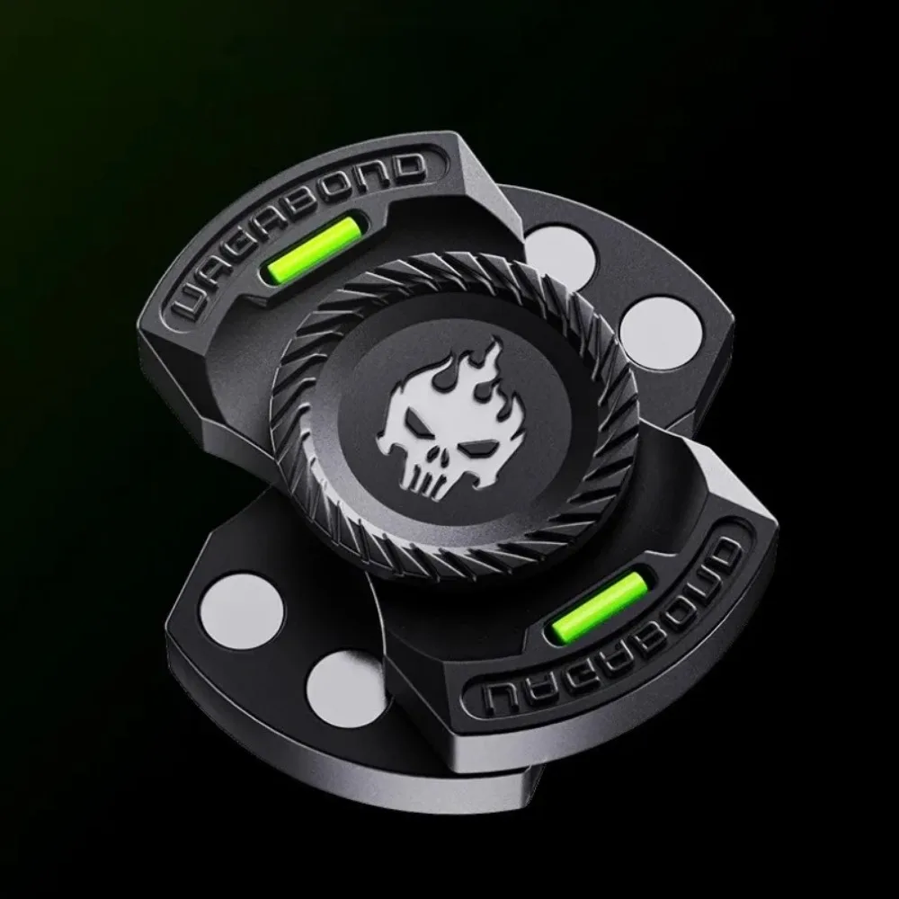 Luminous Metal Fidget Spinner Roller Magnetic Push Coin Haptic Clicker EDC Sensory Fidgeting Stress Reducing Office Desk Toys