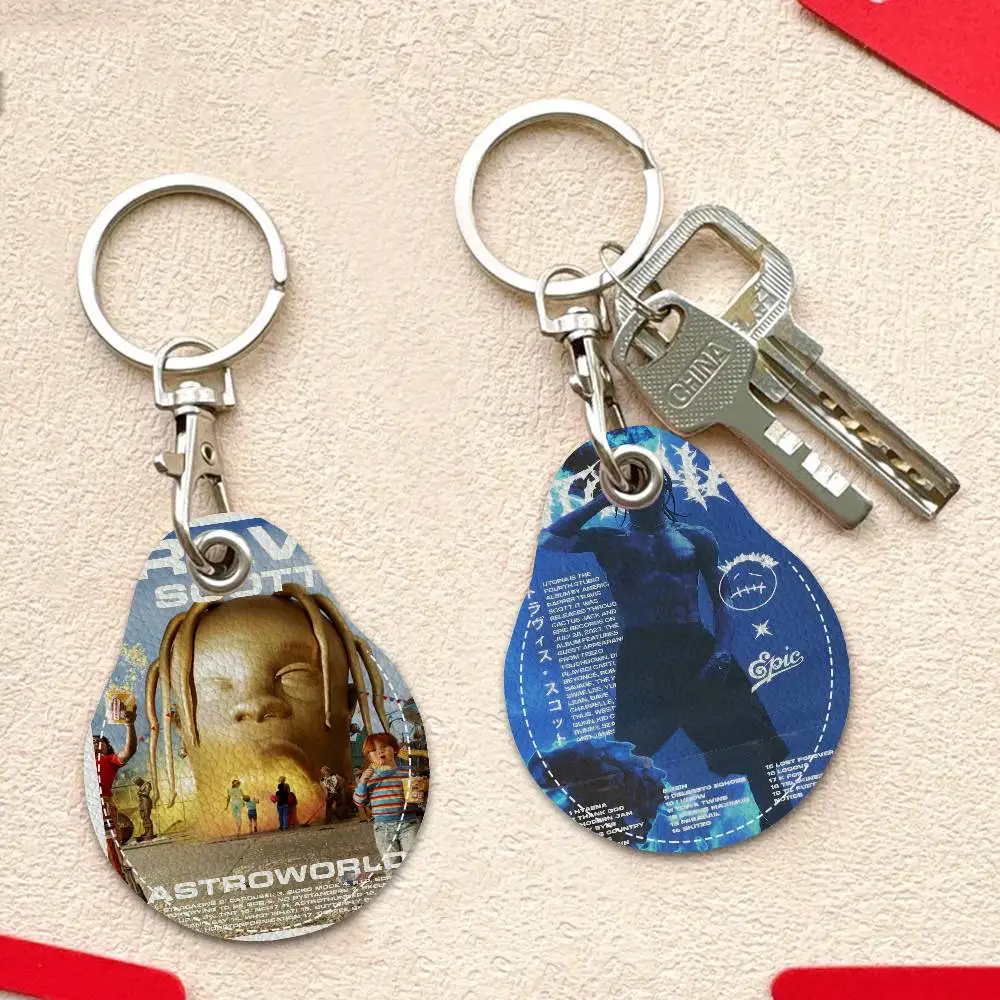 الهيب هوب المغني T-Travis S-Scott الإبداعية الكرتون نمط بطاقة حساسة واقية كم المفاتيح قلادة الزخرفية الموضة #3