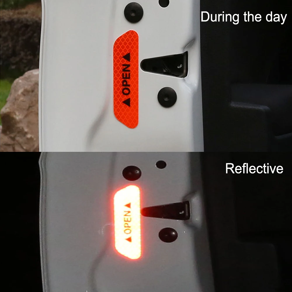 4X/Set Warning Stickers Car Door Reflective Warning FOR opel astra bmw f30 e36 citroen c1 vw caddy volvo v50 alfa romeo e46 v