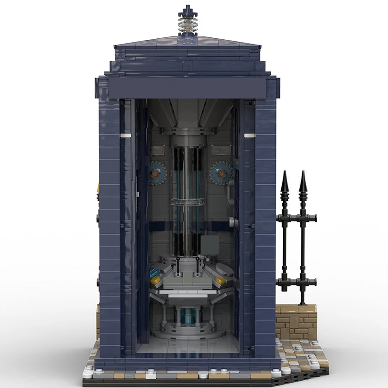 MOC City Doctored Whoed Tardised House Telephone Box Model Building Block Time and Space Portaled Bricks Assemble Toy Xmas Gifts