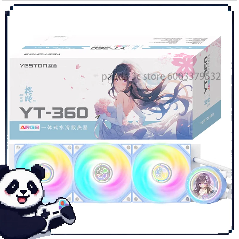 

Процессор Yt360 «все в одном» радиатор с водяным охлаждением, вращающаяся головка с водяным охлаждением, поддержка Lga1700/115x/1200/Am5/Am4Desktop Host, аксессуары