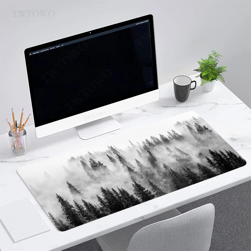 Gray Forest Mouse Pad Gamer XL Home New HD Mousepad XXL Desk Mats Office Carpet Natural Rubber Gaming laptop Mice Pad