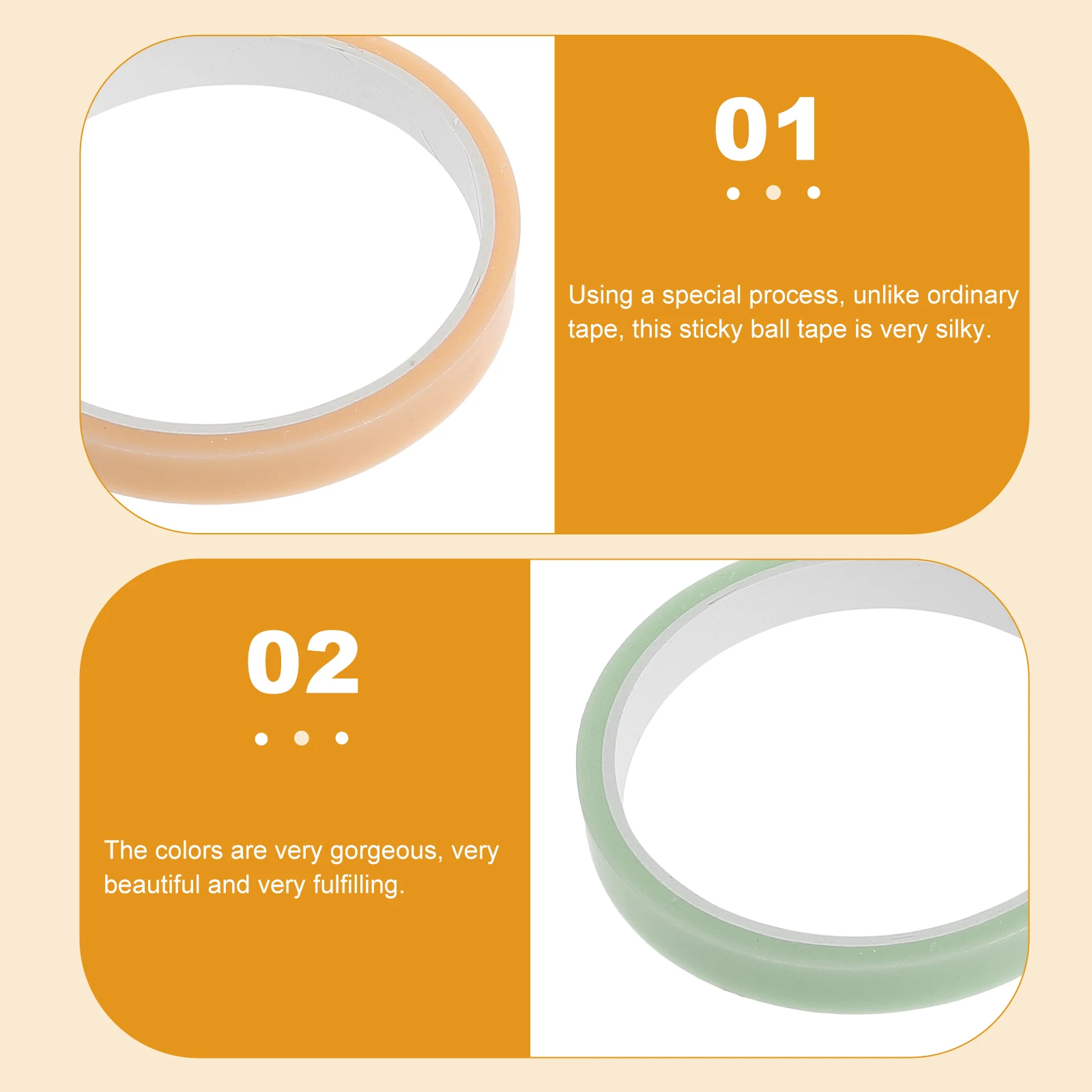 

5 Roll Sticky Ball Tape Adhesive Plastic Stickers Making Fairy Double-side DIY
