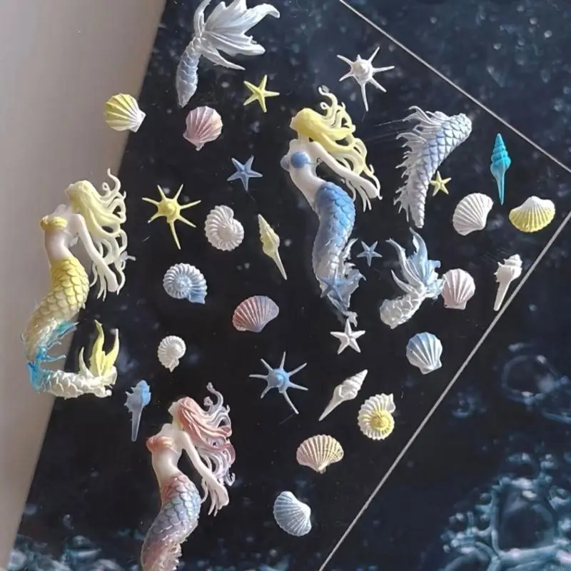 195C Sea Creature Silicone Mould for Resin Jewelry Making Includes Turtles Seahorse and Shell Embossed Designs