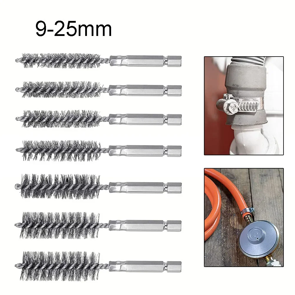 1 x Reinigungs bürste 9-25mm Draht rohr Maschinen reinigungs bürste Rost reiniger Wasch polier werkzeug für Bohrmaschinen