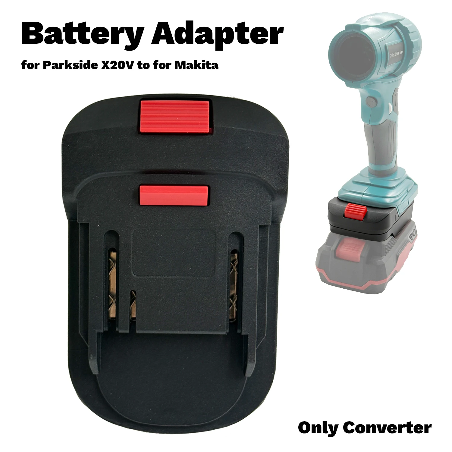 Adaptador de batería para batería de iones de litio Lidl Parkside X20V para herramientas eléctricas Makita de 18V