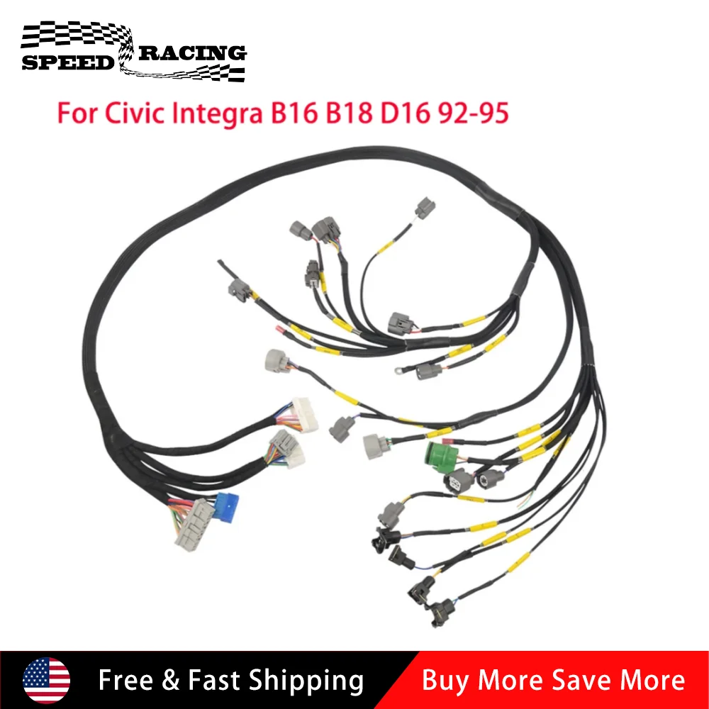 CNCH-0BD1-1 High Quality Tucked Engine Harness Budget D & B-series For 1992-1995 Civic Integra B16 B18 D16