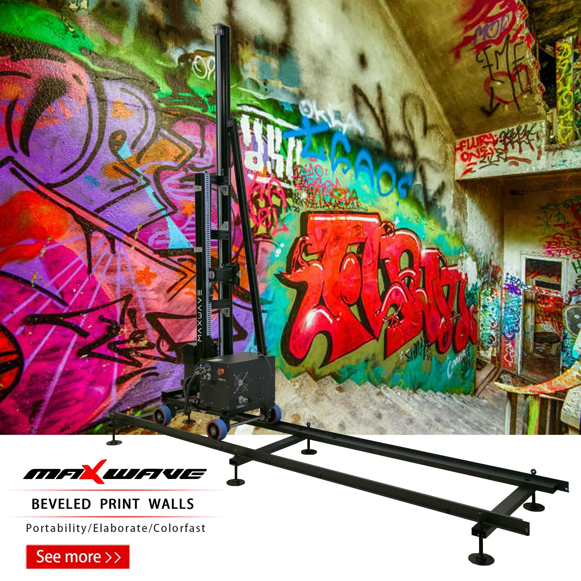 3D UV flat Intelligent Vertical Wall Printer, Digital Varnish Inkjet mural Printing Machine, Direct To Wall Painting Machine