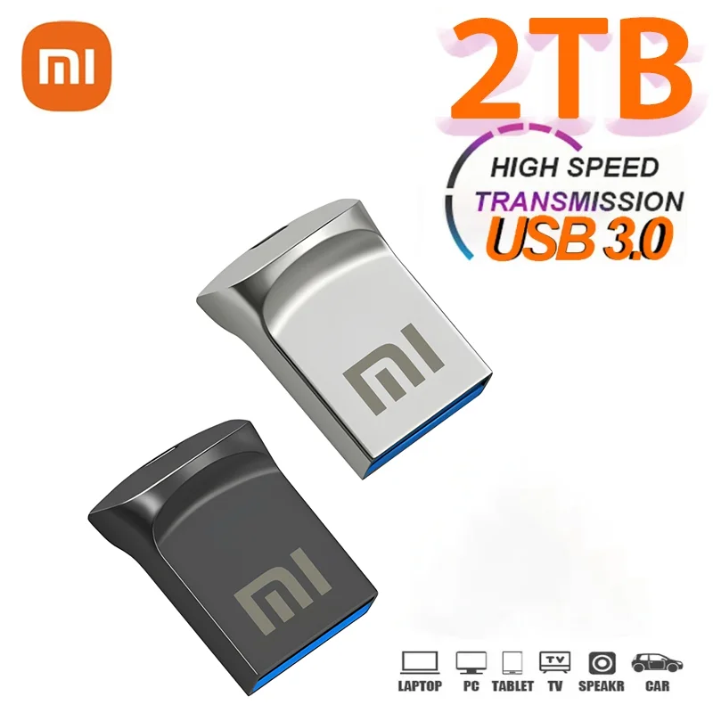 Xiaomi-Mini unidad Flash Usb 3,0, Pendrive de Metal de alta velocidad, 2TB, 512GB, portátil, resistente al agua