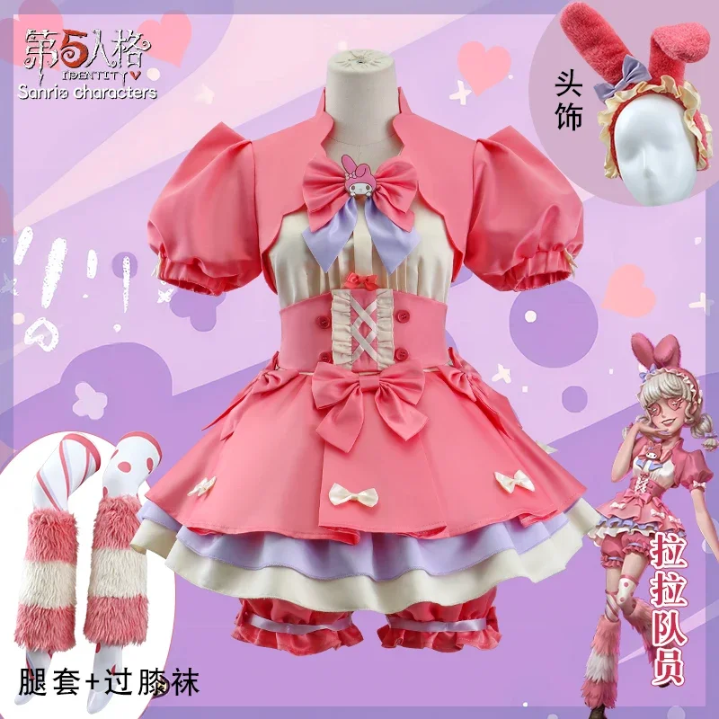 

Identity V Game Lily Barrier Cosplay Costume Cheerleader Pink Dress Uniform Game Role Play Outfits for Women Halloween Party
