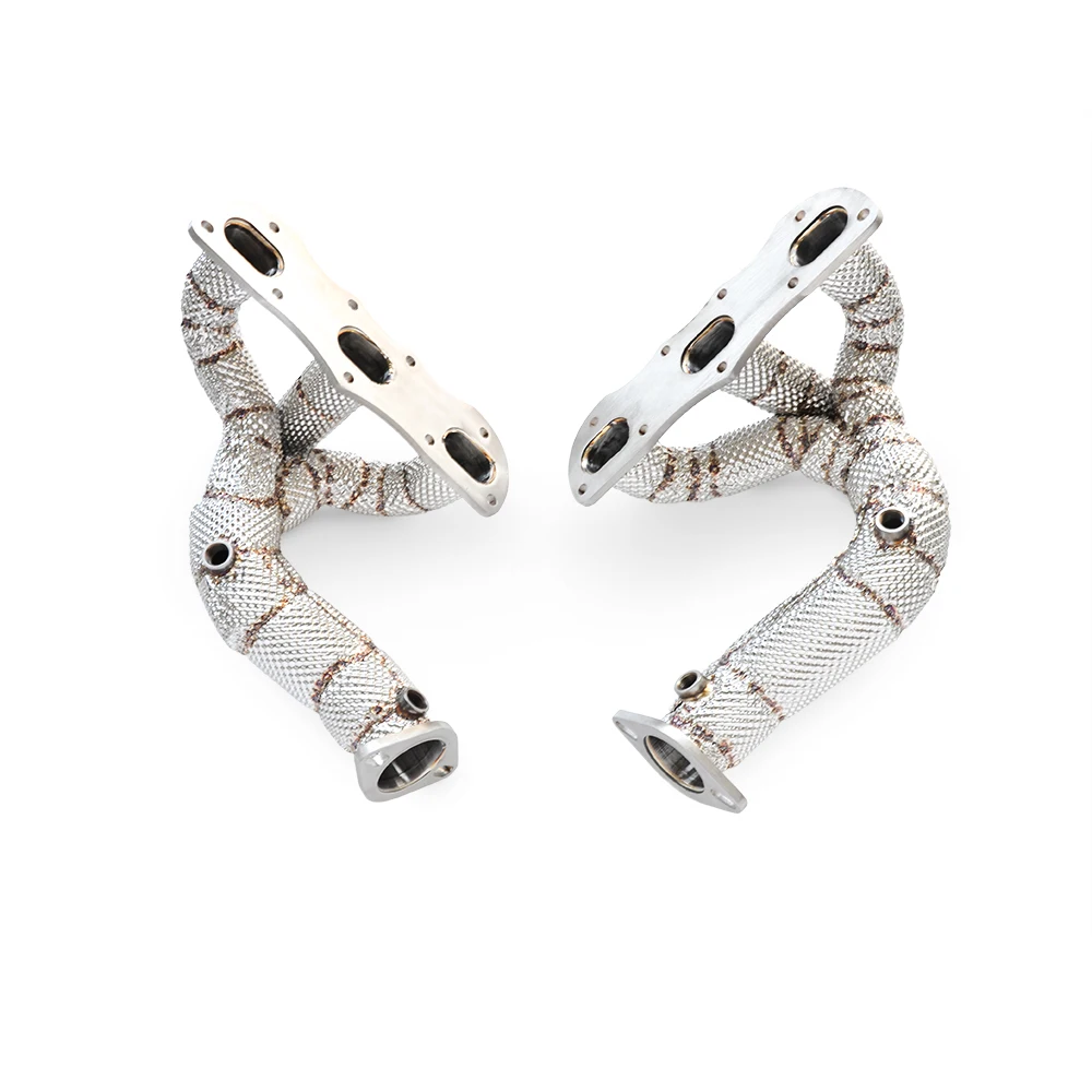 

Automotive Exhaust Collector For Porsche 911 997.2 3.6 3.8 2009-2012 Stainless Steel direct Exhaust Manifold with heat shield