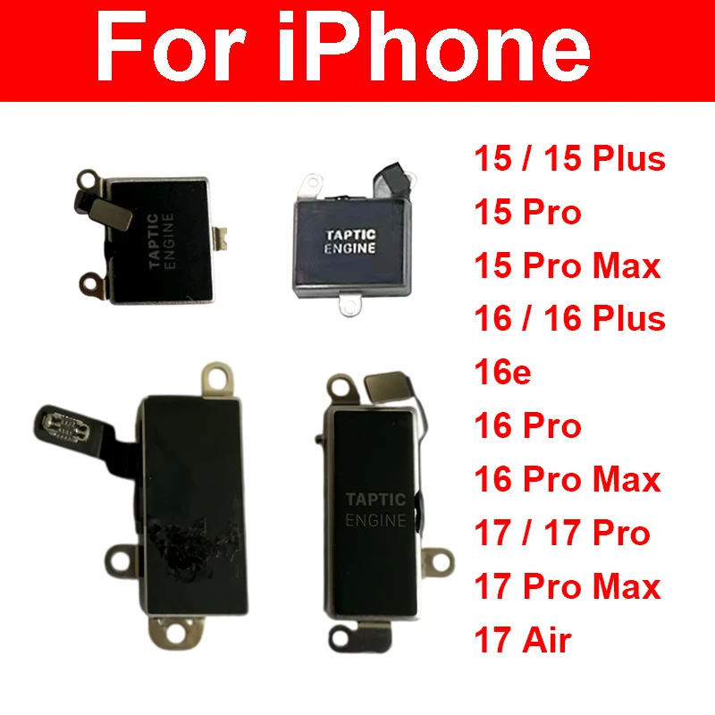 For iPhone 15 16 17 Pro Max 15 16 Plus 16e 17 Air Motor Vibrator Vibration Motor Module Flex Ribbon Parts Replacement Repair