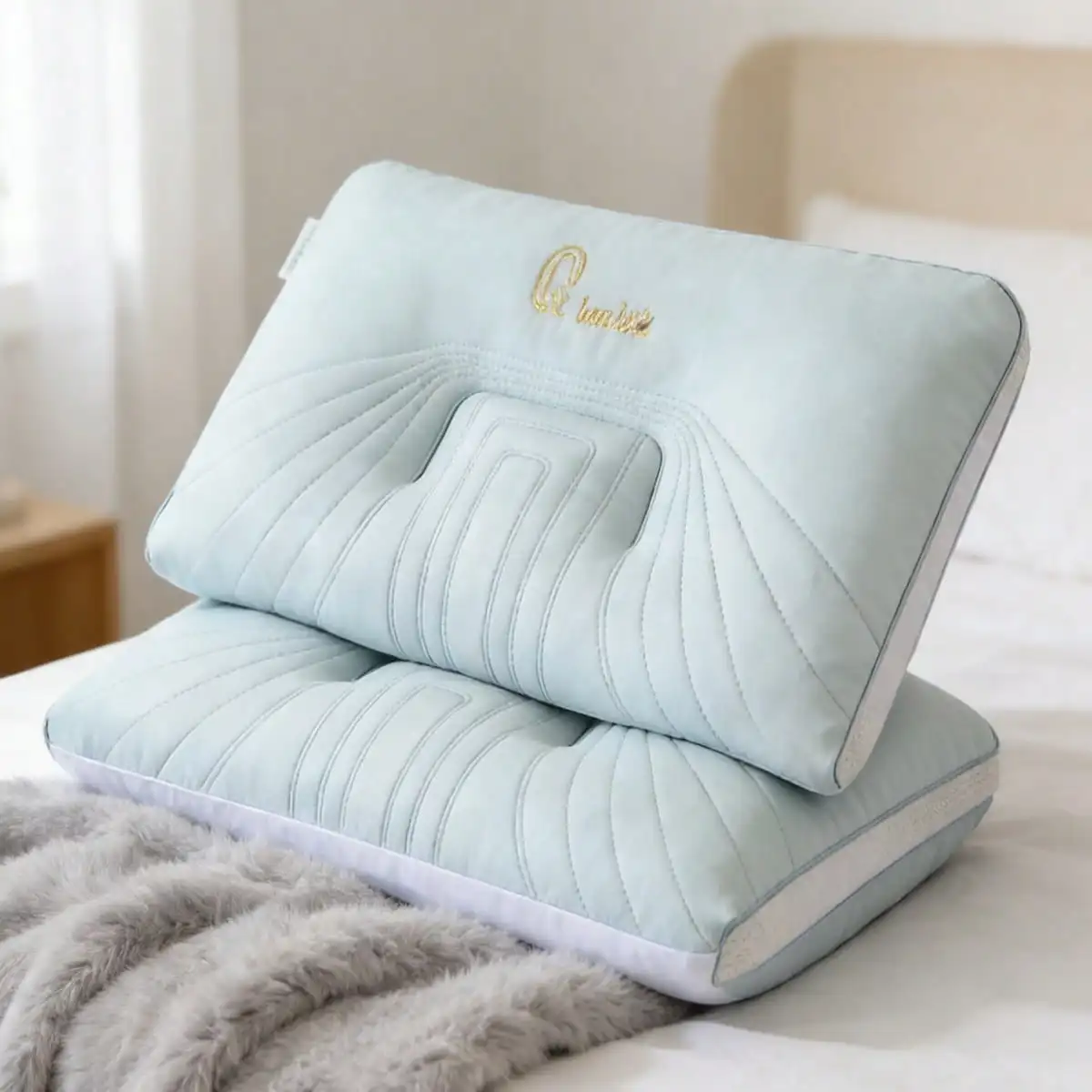 Super Soft And Cool Ice Silk Pillow Core, Household Adult Cervical Vertebra Protection Helps Sleep For Men And Women, Cool And Anti-Mite In Summer sf260227142054535052501