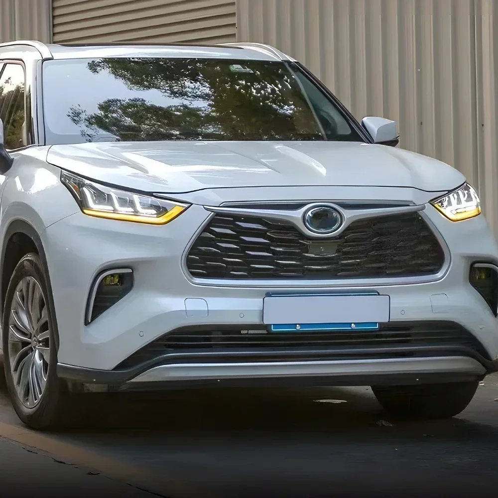 

Для Toyota Highlander Kluger 2022-2023 автомобильные передние фонари, обновленные три линзы проектора, аксессуары, светодиодные автомобильные фары в сборе