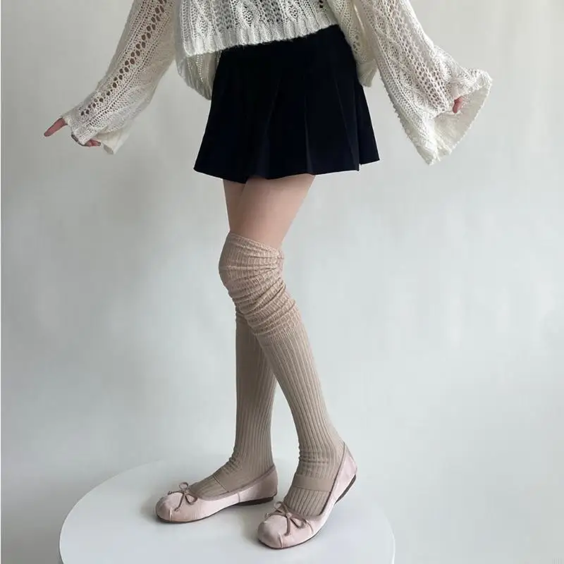 

195E милые высокие носки выше колена, колготки, длинные чулки для женщин и девочек