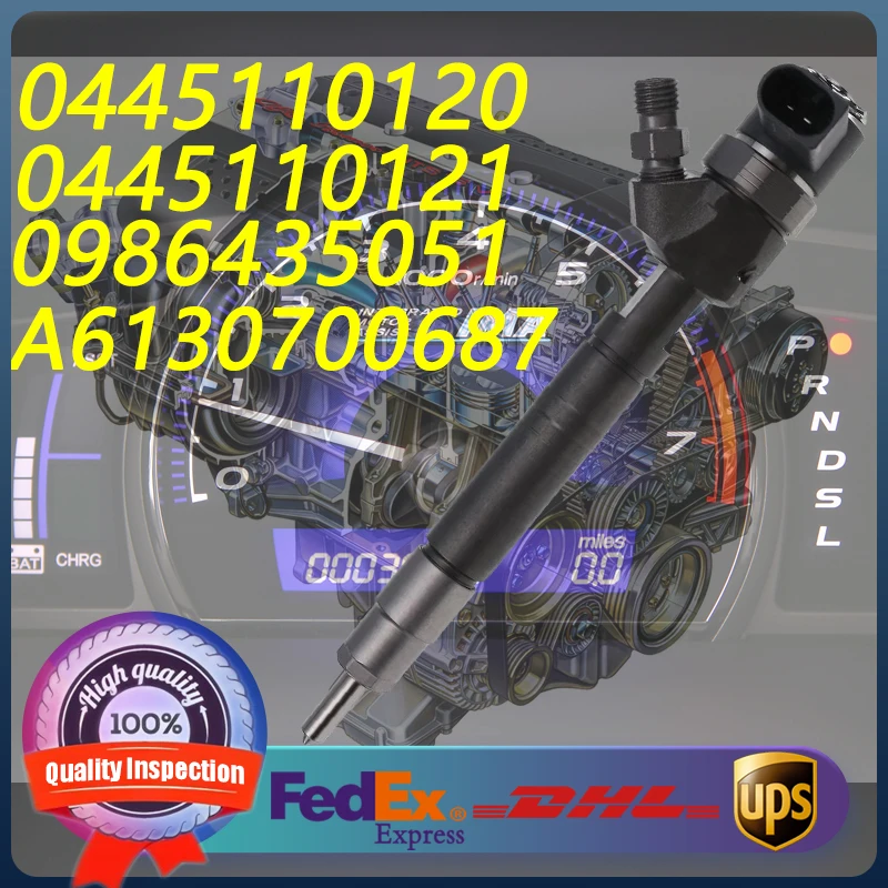 

0445110120 0445110121 0986435051 A6130700687 Common Rail Injector For Mercedes-Benz Serie E Serie C 200 220 270 CDI Engine