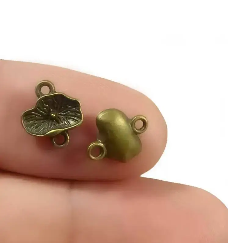 

50pcs 10*9mm Vintage leaf connector for handmade accessories jewelry Zinc alloy metal HW3740