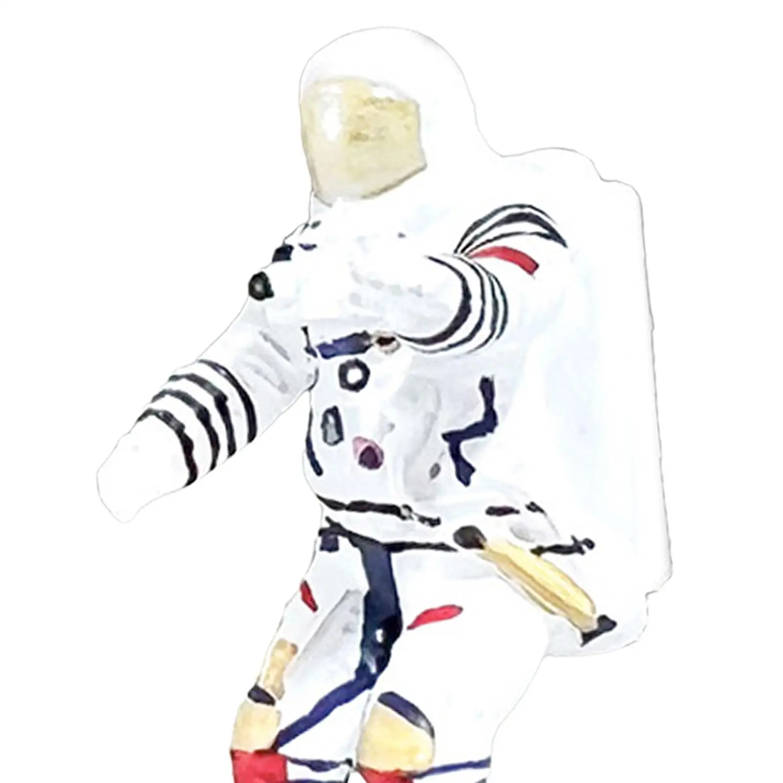 1/64 Scale Astronaut Cake Topper Miniature Figure Resin Handcrafted Spaceman Decor for Architectural Model Display