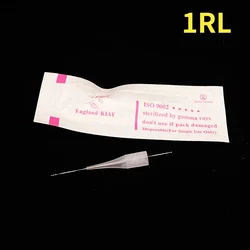 50pcs 1RL Needle Tips  Individual Package Giant Sun Tattoo Needle Caps For Permanent Makeup Eyebrow/Lip