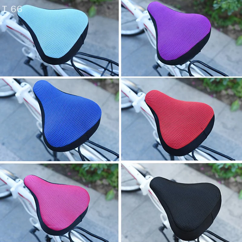 AliExpress NONE 1pc 3D Soft Bike Seat Cover Silicone Cushion for Breathable Comfortable Cycling Universal Bicycle Saddle Cover