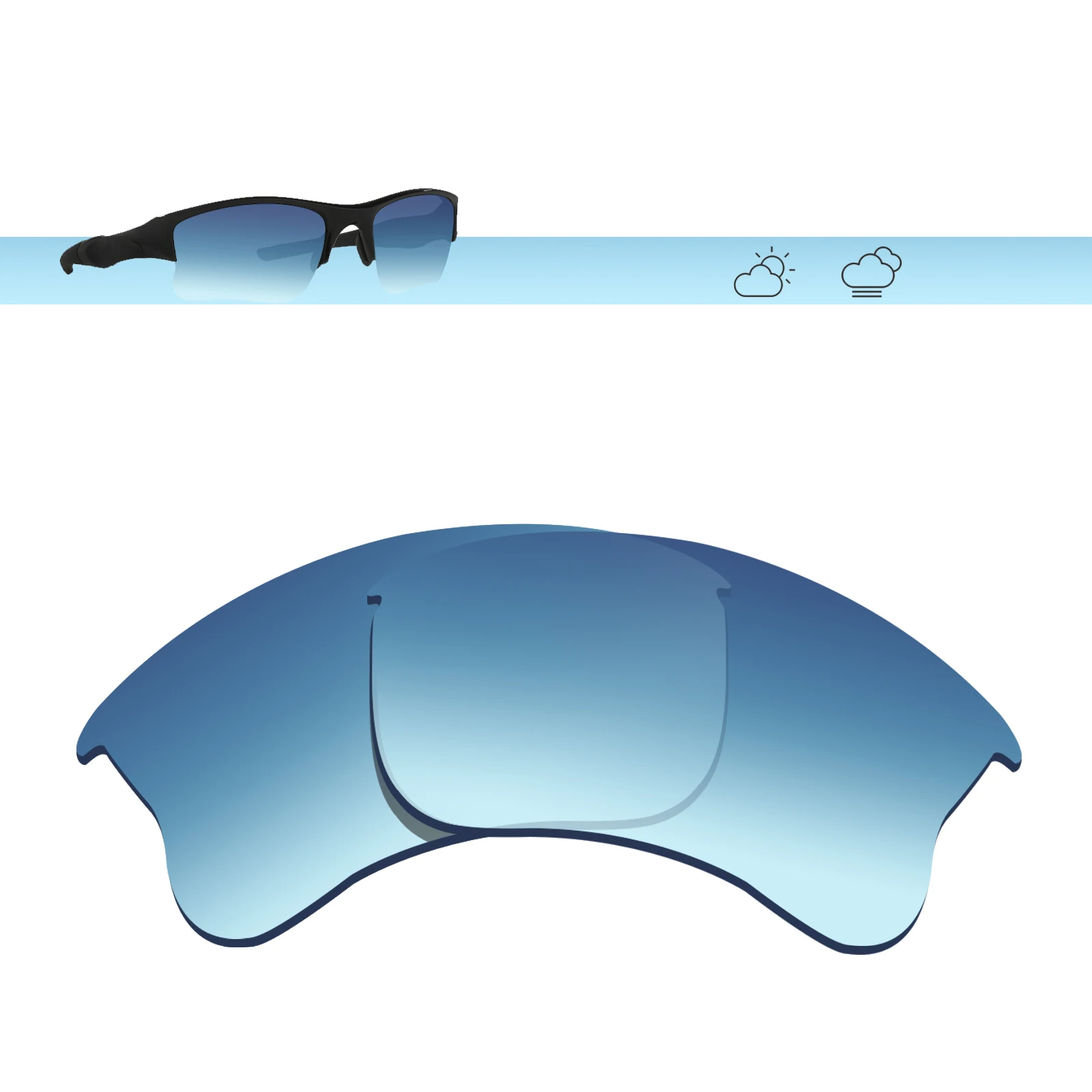 

Glintbay Polarized Replacement Sunglasses Lenses for Oakley Flak Jacket XLJ -Multiple Options