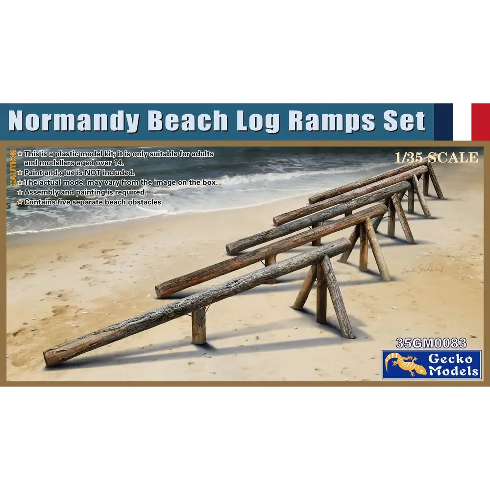 Gecko Models 35GM0083 1/35 Normandy Beach Log Ramps Set - Scale Model Kit