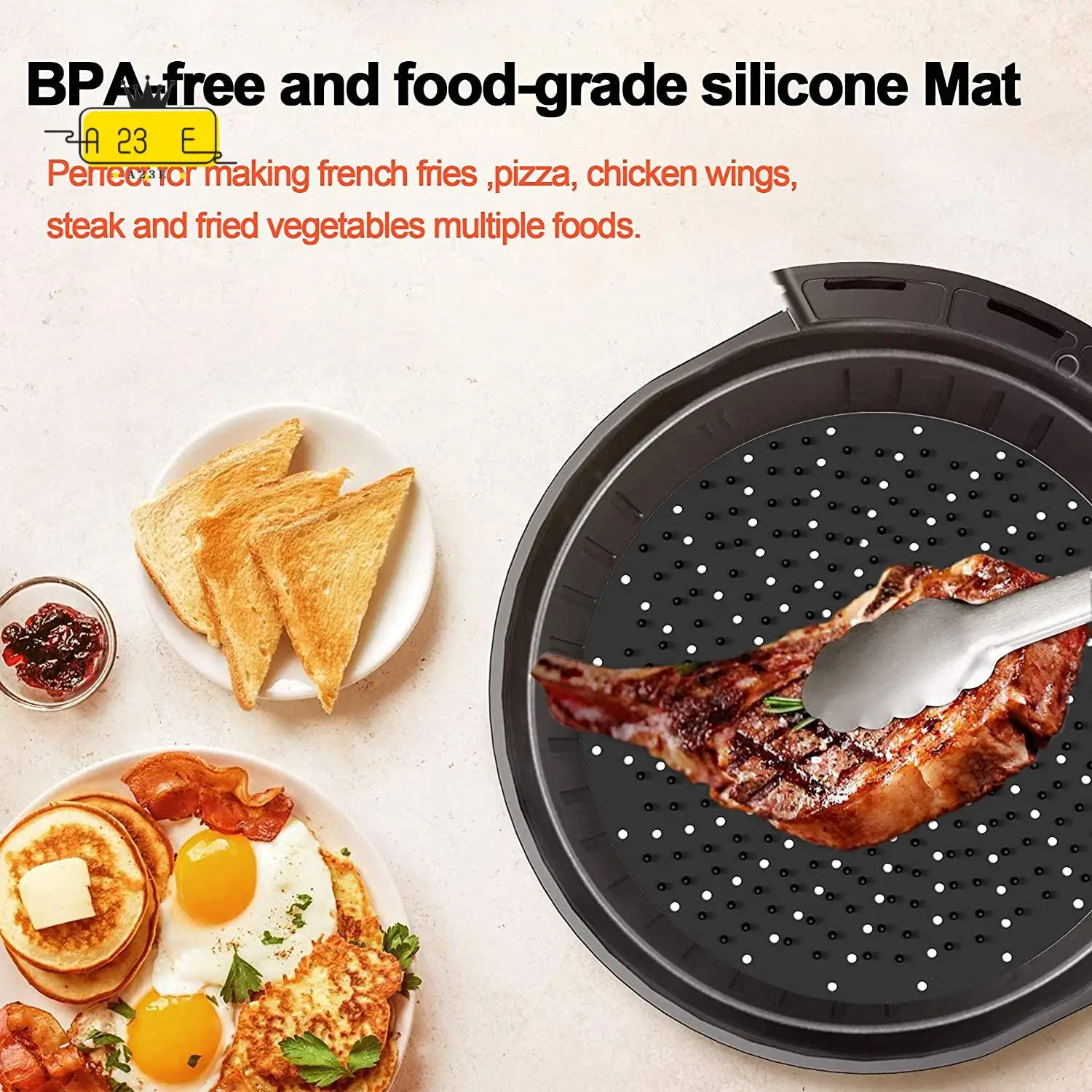 

A23E-Baking Set For Ninja Foodi 6.5, 8Qt,Accessories Pot,Nonstick Bakeware Set With Multi-Purpose Pan,Crisper Pan,Loaf Pan