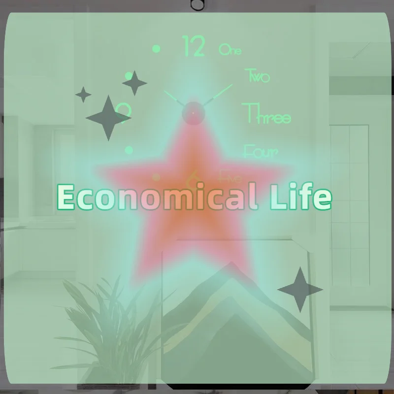 [MOA]Luminous DIY Wall Clock Glow In The Dark Silent Non Ticking Perfect For Home Office Wall Decor[MOA]