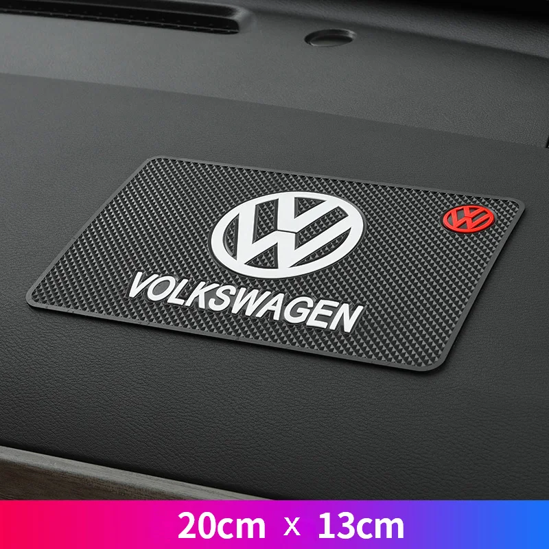 Car Storage Anti Slip Pad Auto Emblem Accessories For Volkswagen VW GTI Rline R Polo Golf MK8 Passat Magotan Tiguan Jetta Lavida