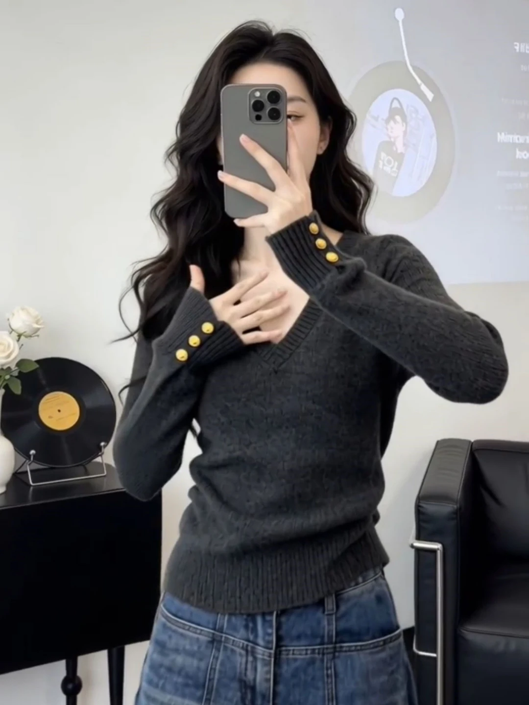 الرجعية لينة مريحة V-Ne تريكو المرأة الخريف الشتاء التخسيس Sli ملابس داخلية أعلى تخفيف Sle محبوك الدافئة Thiened