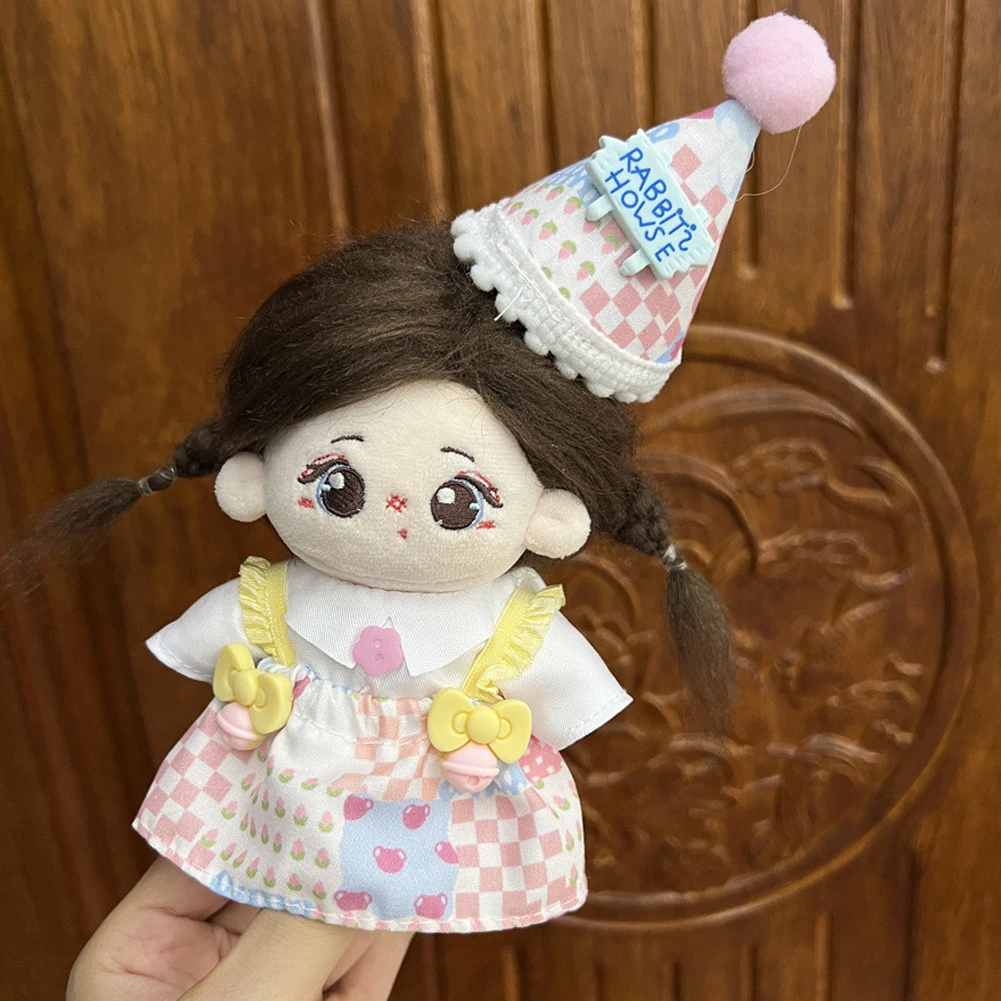 Vêtements de poupées en coton de 10cm, accessoires en peluche, robe Lolita, jupe, pantalon à bretelles