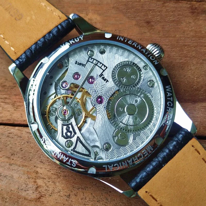 ساعة ميكانيكية يدوية 40 ملم، Shanggu Business Seagull Core ST3621 Jones Sword الأدبي الكنز عدة زهرة الجسم المينا