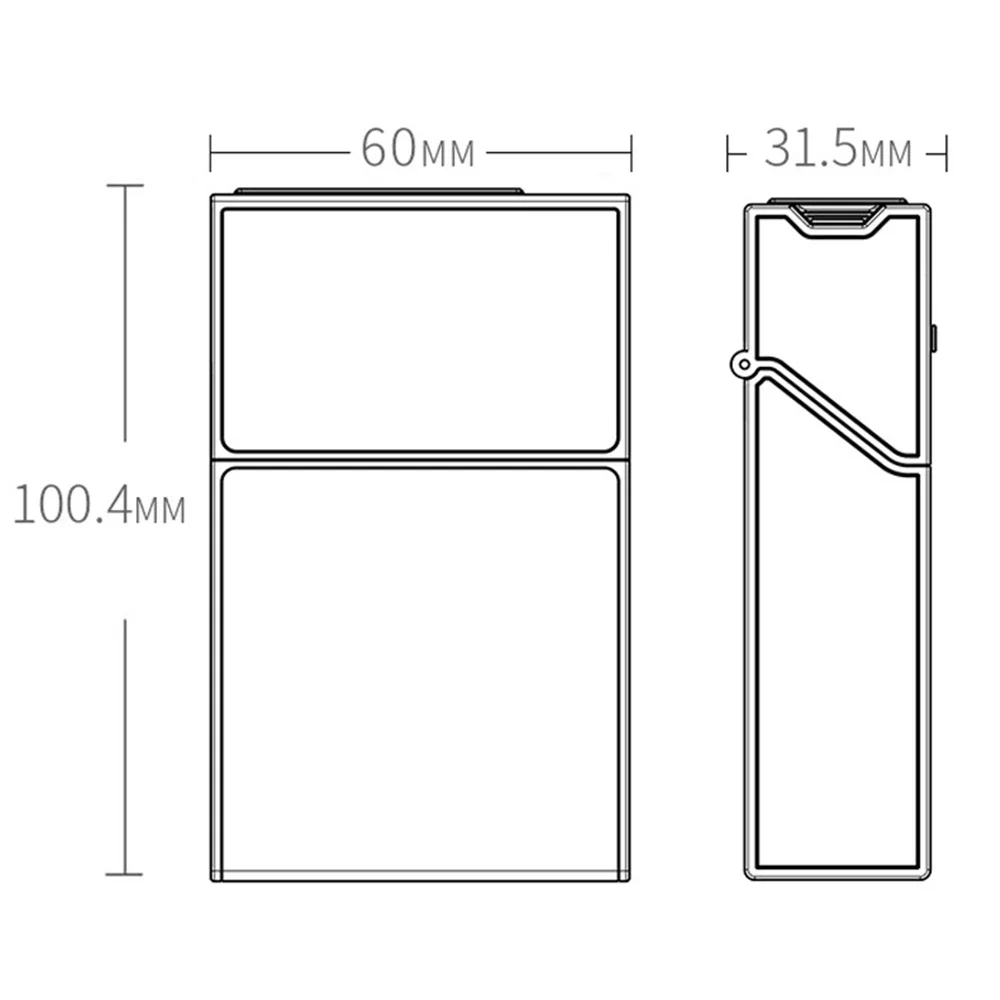 2-in-1 Cigarette Case USB Charging Lighter Metal Cigarette Box Flameless Windproof Cigar Tobacco Holder Box Smoking Accessories