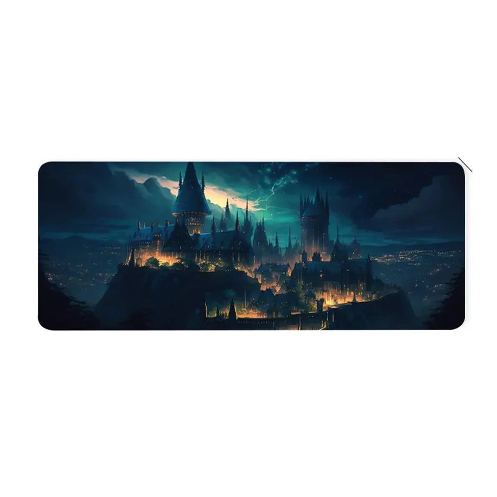 

Anti-slip Base Gaming Mouse Pad Cool Aesthetic Cartoon Magic Castle Design Perfect for Desks and Computer Keyboards