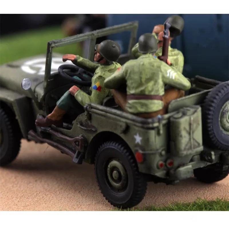 1:72 bemaltes Modell 3D-Druck 3 Stücke US Military Pilot Fahrer Soldaten DIY Szene Zubehör Action Figure Sammlung Display