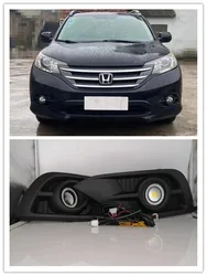 LED Fog Lights Assembly For  Honda CRV CR-V 2012 2013 2014 Front Bumper Fog lamp Replacement Angel Eye Daylight Accessories Kit