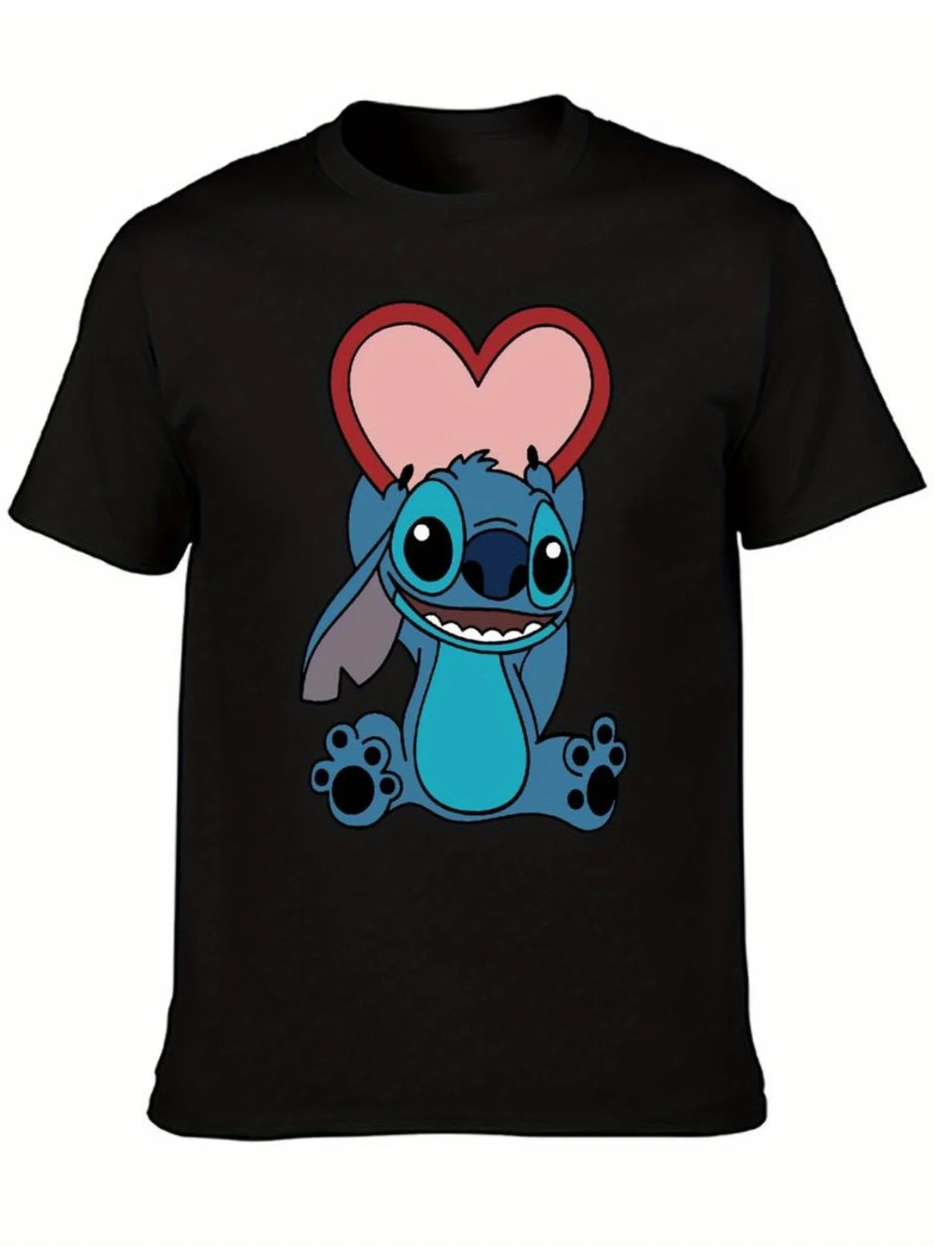 

Stitch Graphic Printing Summer Autumn Winter Cotton Men's and Women's T-Shirts Short Sleeves Luxury Outdoor Sports Brand