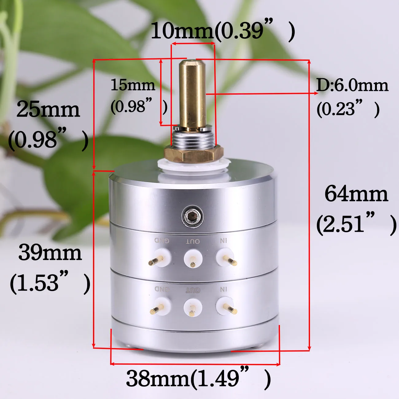 1PC EIZZ 2-kanałowy stereofoniczny 10K 25K 50K 100K 250K 24-stopniowy potencjometr głośności LOG Stepped Audio Attenuator do Hifi Audio DIY