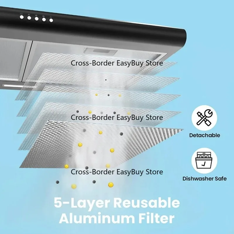 Ultra-thin range hood, household embedded 600mm small apartment hotel mini oil extractor
