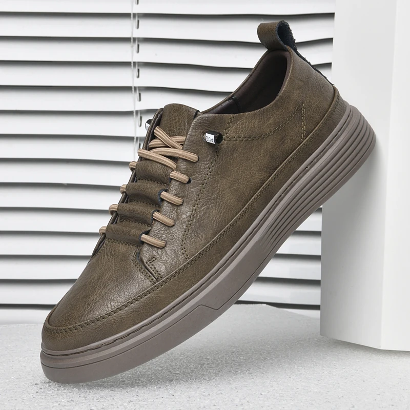 

Большой размер 46, 47, туфли для доски, мужские лоферы, кожаная повседневная обувь, мужские кроссовки, мужские кроссовки на плоской подошве со шнуровкой, мужские туфли для скейтборда