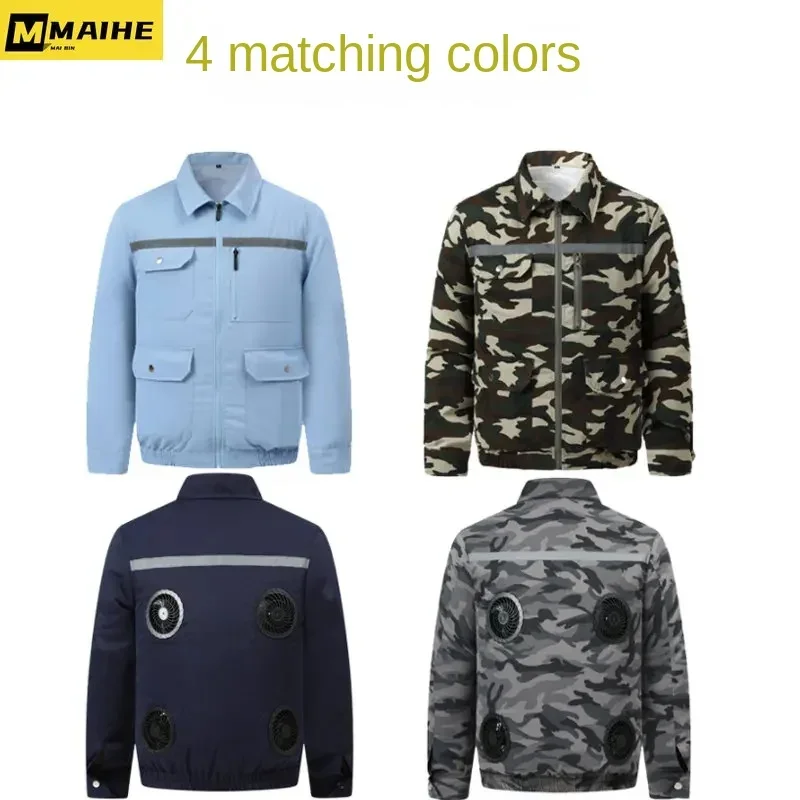 I migliori vestiti estivi ventola di raffreddamento per esterni Camo giacca da uomo USB aria condizionata Sun protative Coat Construction Worker Clothes