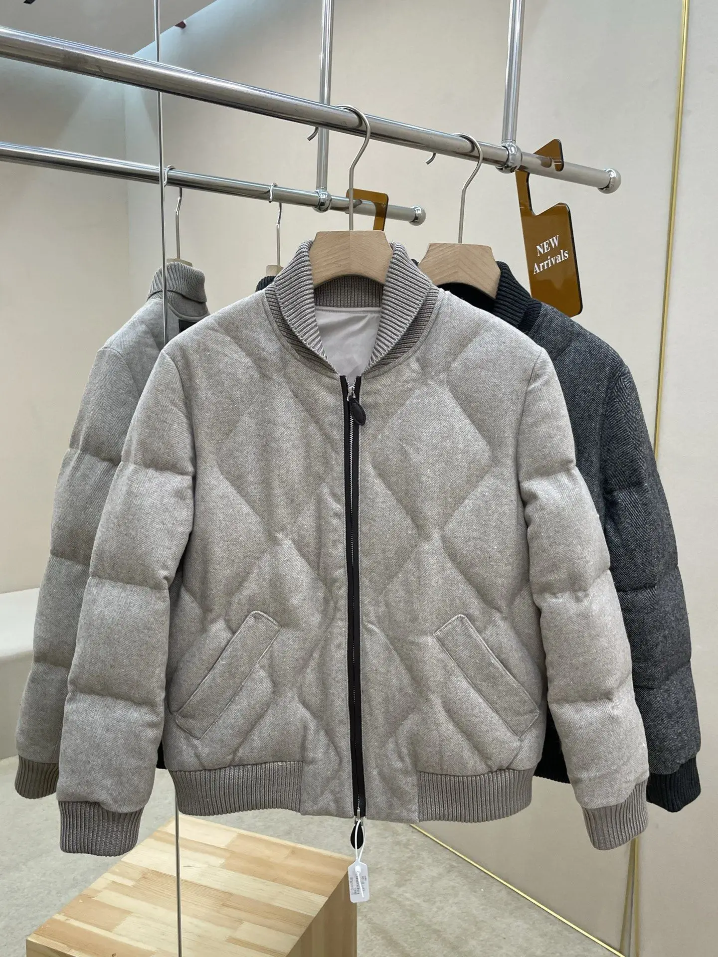 Italian LP Men's Casual Stand-Up Collar Down Jacket