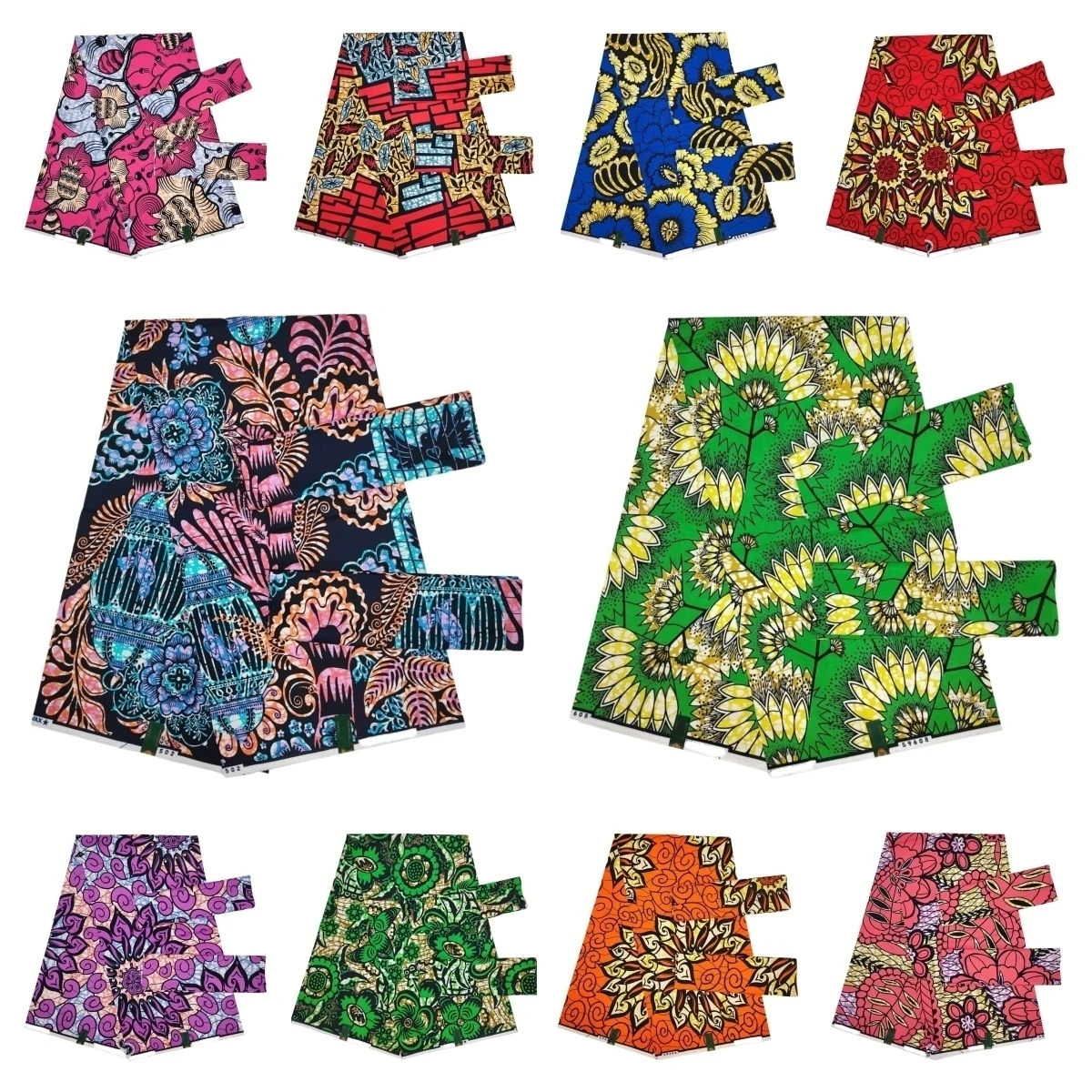 Latest African Wax Prints Fabric Ankara Fabric High Quality Batik Real Wax 6Yard African 100% Cotton Fabric For Party Dress