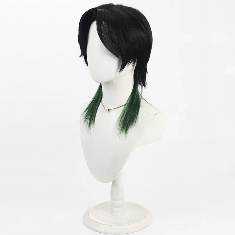 New Anime Virtual VTuber Zeal Ginjoka Cosplay Wig Green Gradient Hair Heat Resistant Synthetic Wigs Halloween Carnival Prop