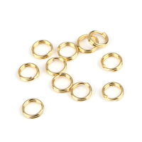 50PCs 4mm 304 Stainless Steel Open Jump Rings Findings Gold Color Double Circle Loop Jump Ring Connector For Jewelry Making Diy