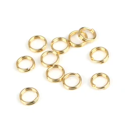 50PCs 4mm 304 Stainless Steel Open Jump Rings Findings Gold Color Double Circle Loop Jump Ring Connector For Jewelry Making Diy