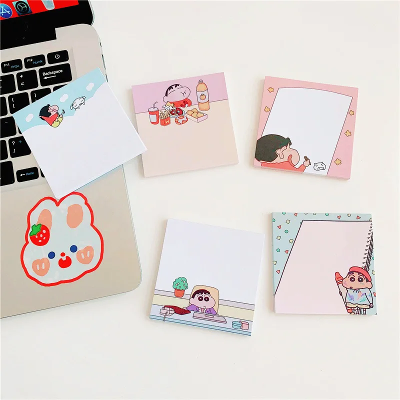 Crayon Shin-chan sticky notes. Non-adhesive tearable memo pads. Family, school, office message pads, stationery gifts. view 4