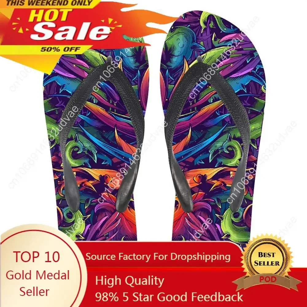 Fashionable elements Flip Flops Men Woman Summer Anti-skid Outdoor Light Casual Beach Male Sandals Household Slipper